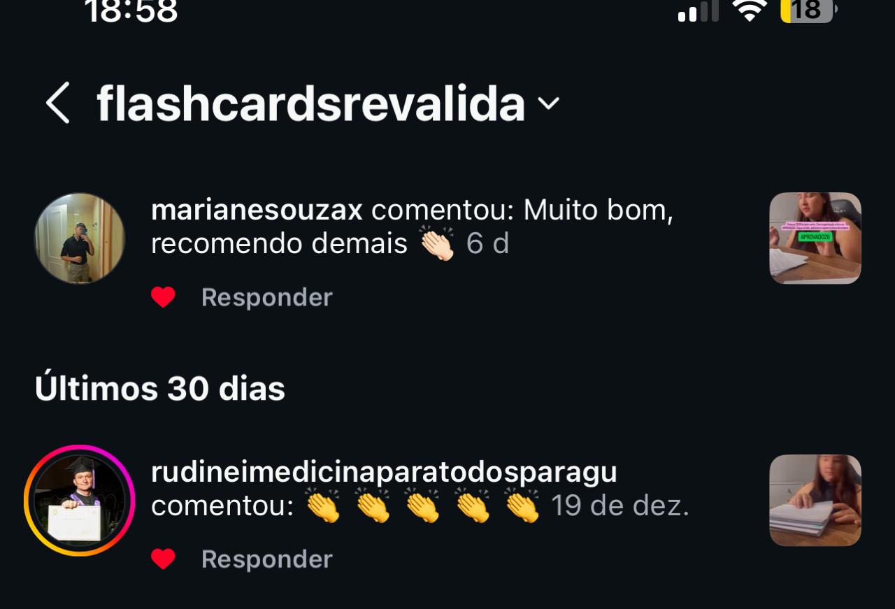 Depoimento aprovada no Revalida